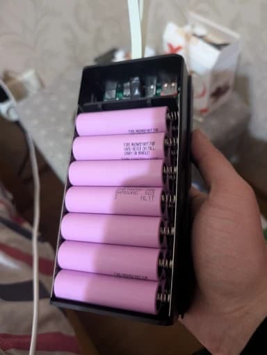 T21 Battery Storage Box 21*18650 with Flashlight Power Bank Case Battery Holder Box Dual USB 18650 Battery DIY Shell Storage view 6