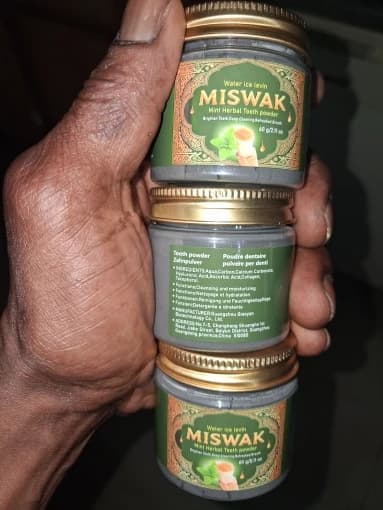 Miswak Mint Herbal Tooth Powder - Deep Cleansing, Teeth Brightening & Fresh Breath with Collagen & Hyaluronic Acid view 5