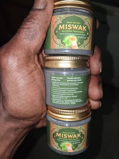 Miswak Mint Herbal Tooth Powder - Deep Cleansing, Teeth Brightening & Fresh Breath with Collagen & Hyaluronic Acid view 6