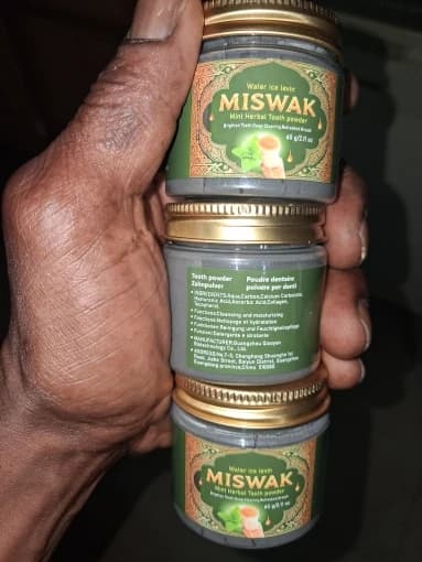 Miswak Mint Herbal Tooth Powder - Deep Cleansing, Teeth Brightening & Fresh Breath with Collagen & Hyaluronic Acid view 7