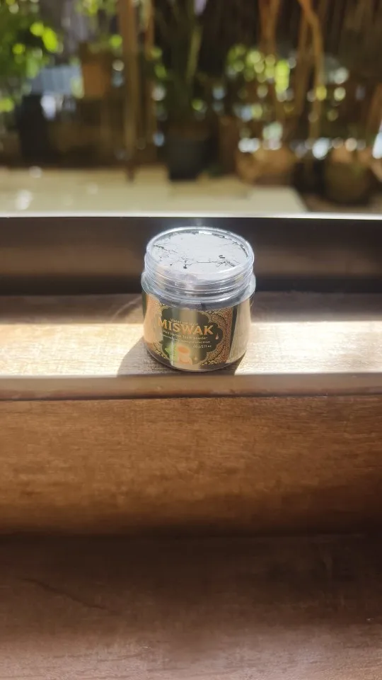 Miswak Mint Herbal Tooth Powder - Deep Cleansing, Teeth Brightening & Fresh Breath with Collagen & Hyaluronic Acid view 2