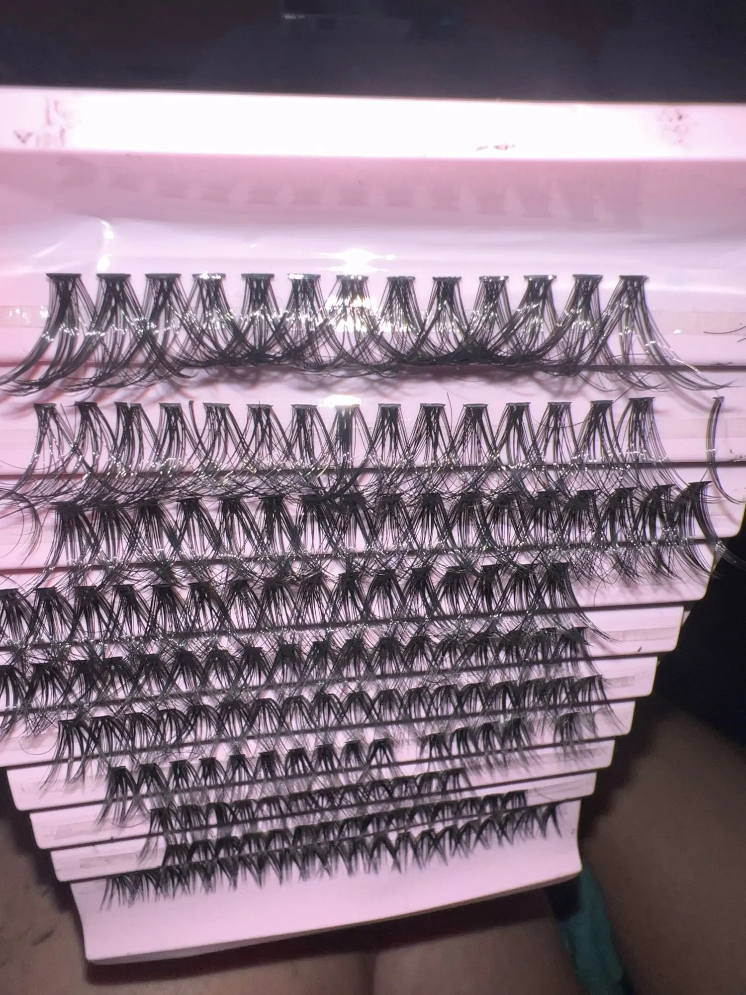 Faux Mink Eyelashes 540Cluster C Curled 9-16mm Mixed Natural Eyelash Extension 3D Russian Strip Personal Eyelash Makeup Tool view 6