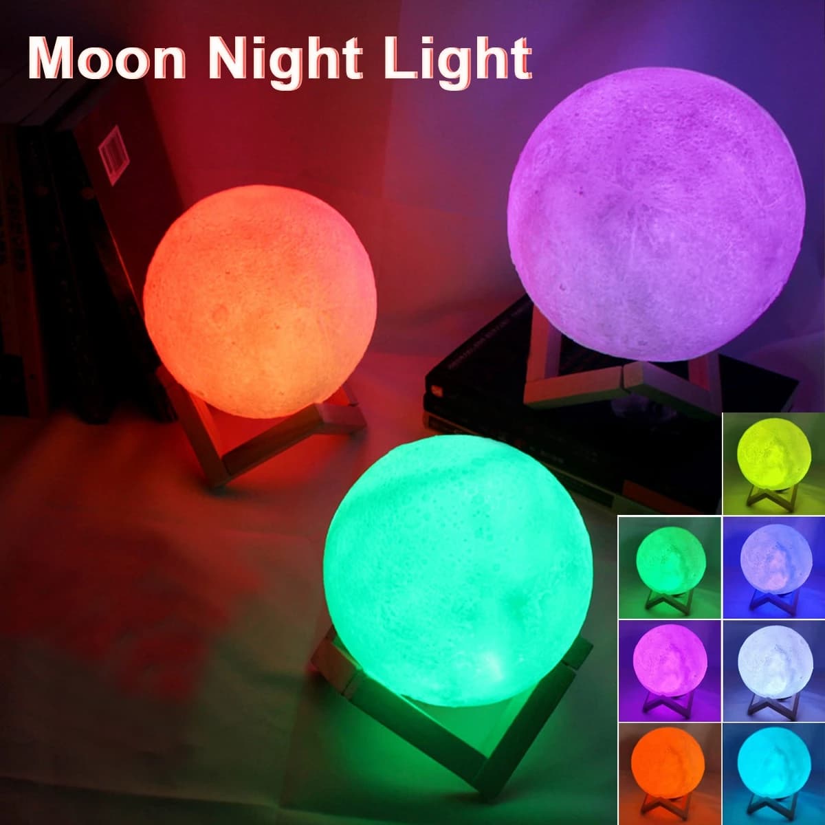 LumiMoon™ – Lampe Lune 3D LED view 6