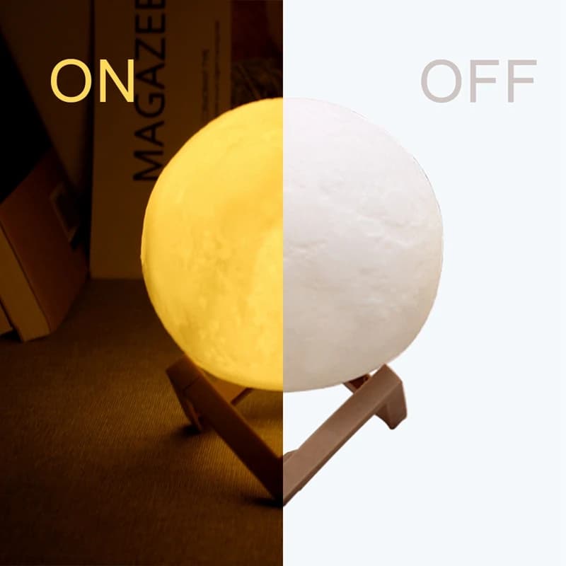 LumiMoon™ – Lampe Lune 3D LED view 4