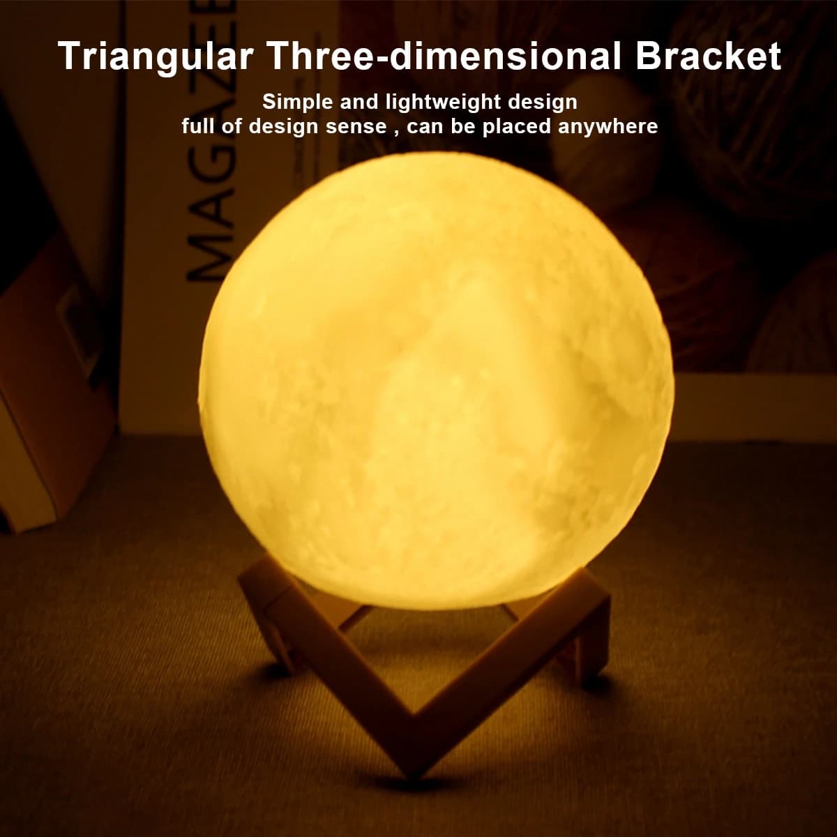 LumiMoon™ – Lampe Lune 3D LED view 2
