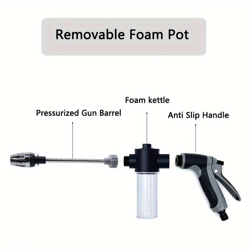 High-Pressure Car Washing Water Gun, External Cleaning Of RV, Foam Kettle Cleaning, Garden Water Hose Nozzle, Garden Shower, view 2