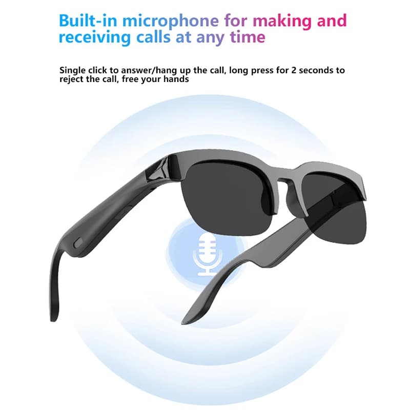 AI Smart Glasses 8MP HD Camera 8K Shooting AI Real-time Translation with Bluetooth 6.0 Earphones Call Recording Music Sunglasses view 3