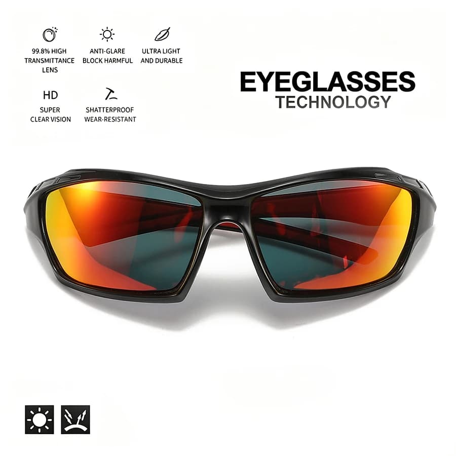 Fashion Sports Sunglasses Polarized UV Protection Personalized Glasses Round Frame Metal Men view 5