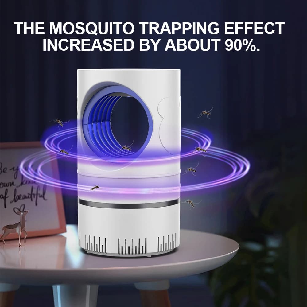 1 PC Electric Fly Bug Mosquito Insect Killer LED Light Trap Control Lamp Small Pest with USB Power Supply and Adapter view 2