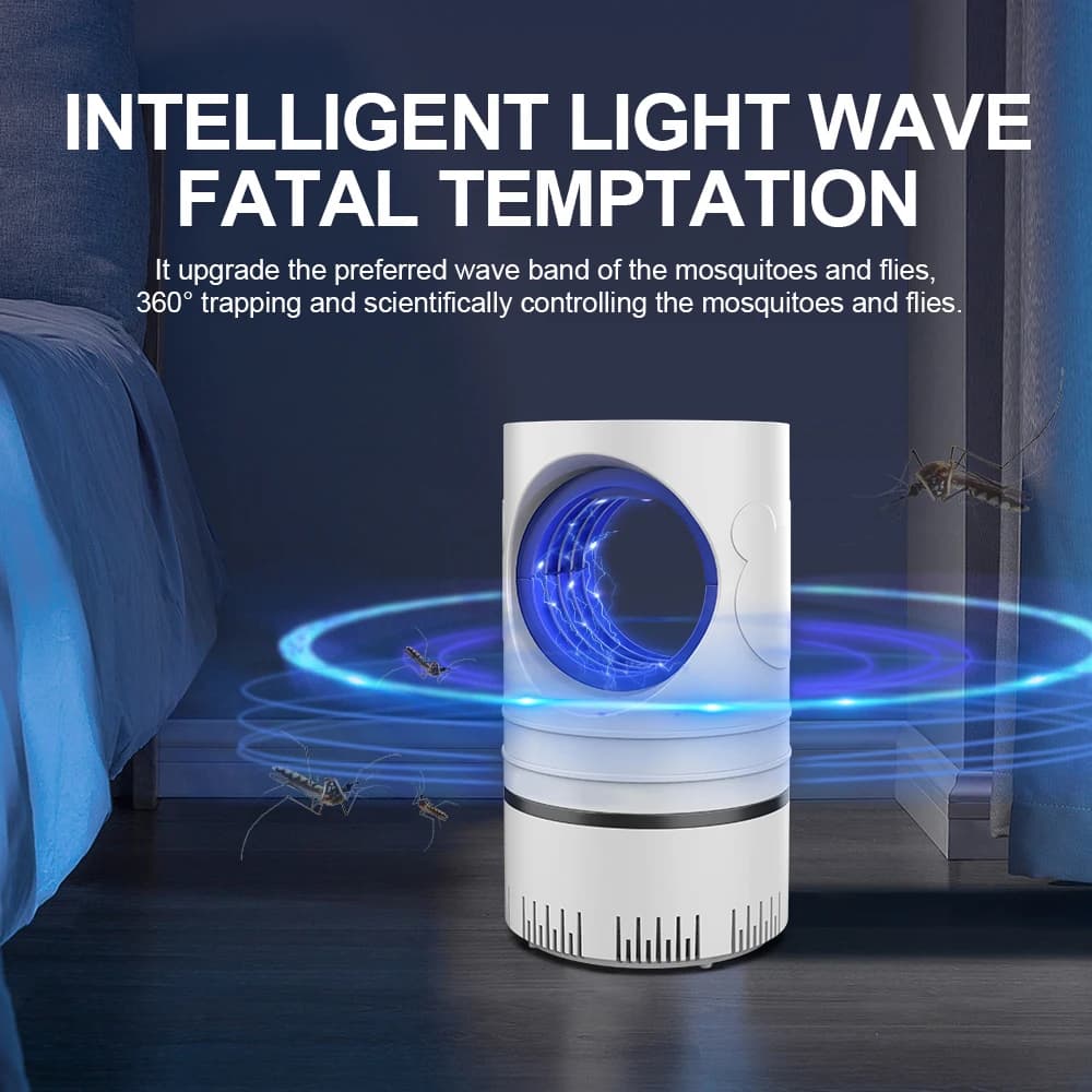 1 PC Electric Fly Bug Mosquito Insect Killer LED Light Trap Control Lamp Small Pest with USB Power Supply and Adapter view 4