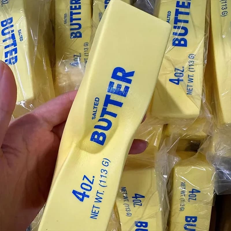 Jouet anti-stress souple et élastique en forme de bâton de beurre, jouet de décompression amusant en forme de fromage pour soulager l view 2