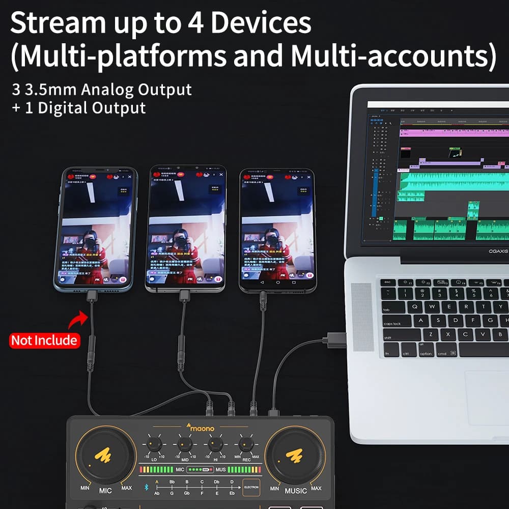 ماونو كاستر AM200-S1 ميكروفون استوديو لبث مباشر وتسجيل view 4