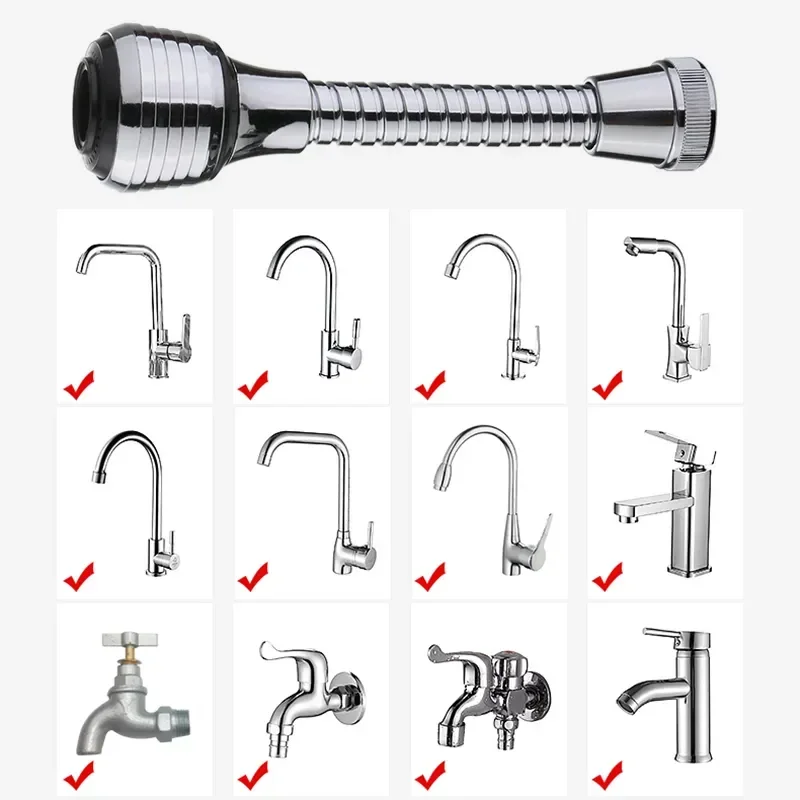 Kitchen Gadgets 2 Modes 360 Rotatable Bubbler High Pressure Faucet Extender Water Saving Bathroom Kitchen Accessories Supplies view 2