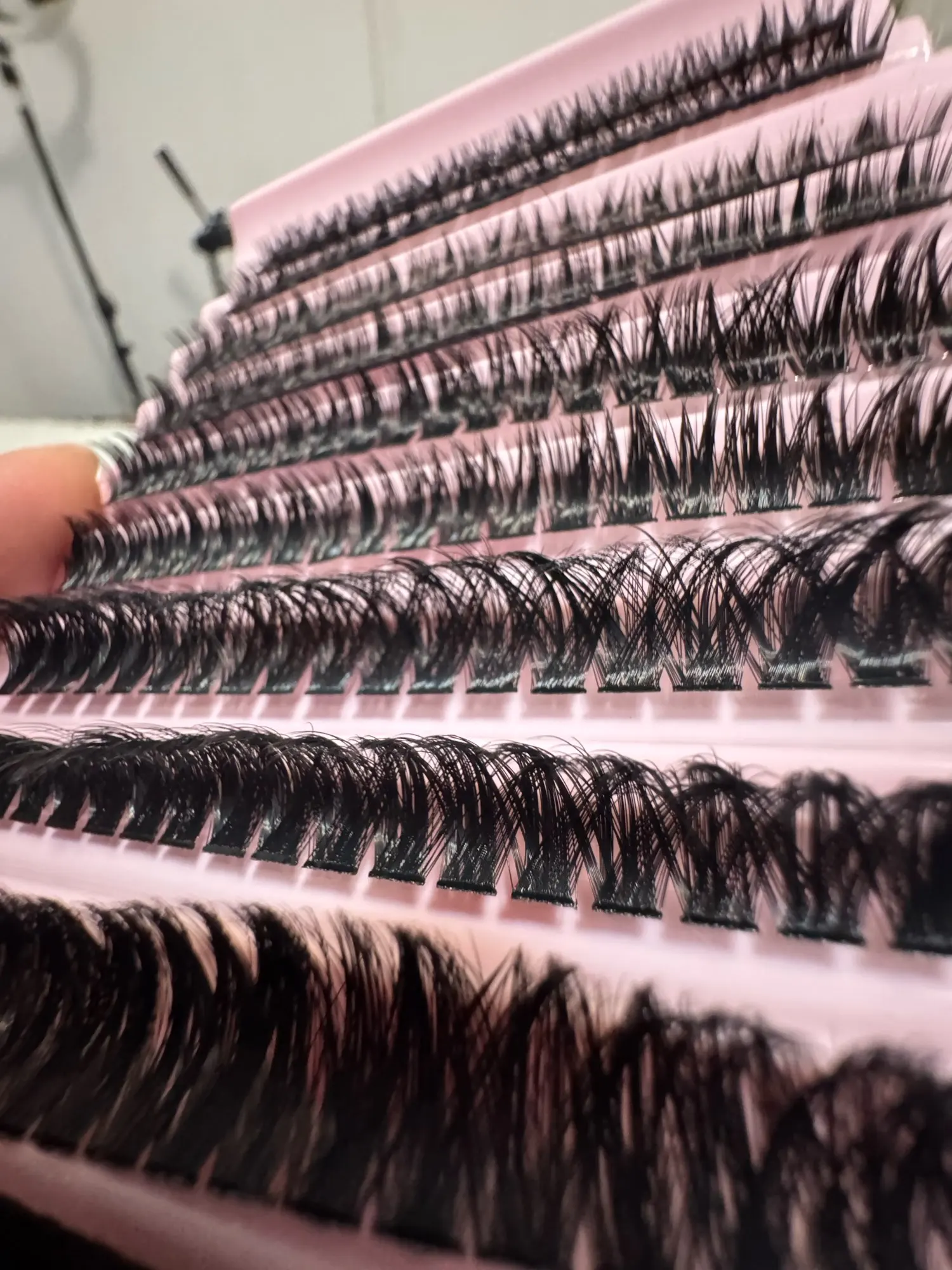 Faux Mink Eyelashes 540Cluster C Curled 9-16mm Mixed Natural Eyelash Extension 3D Russian Strip Personal Eyelash Makeup Tool