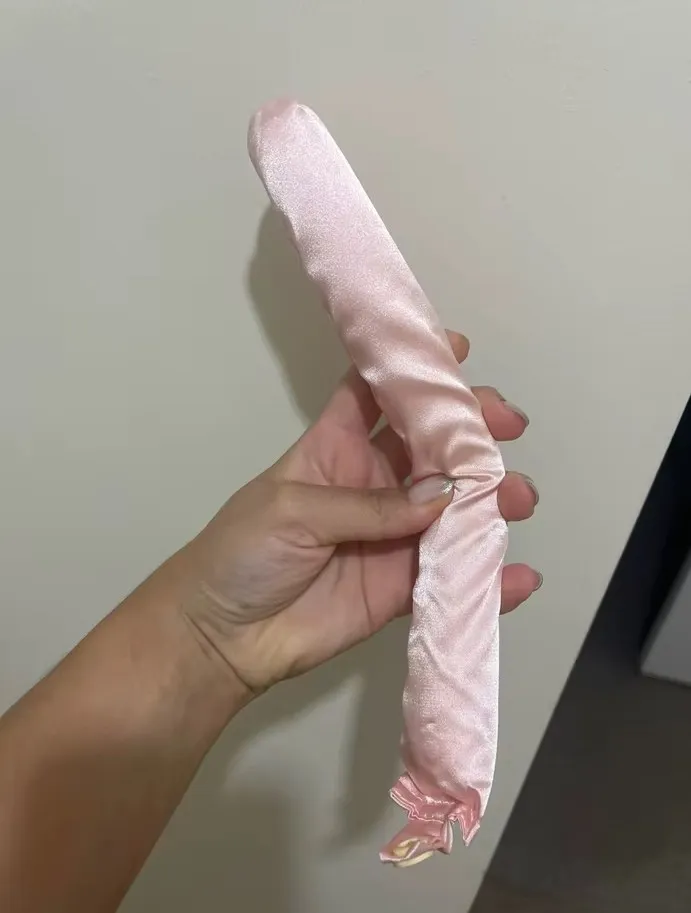 Heatless Curling Rod Headband Satin Hair Curler (مكواة تجعيد ليلية بدون حرارة، مغطاة بالساتان)