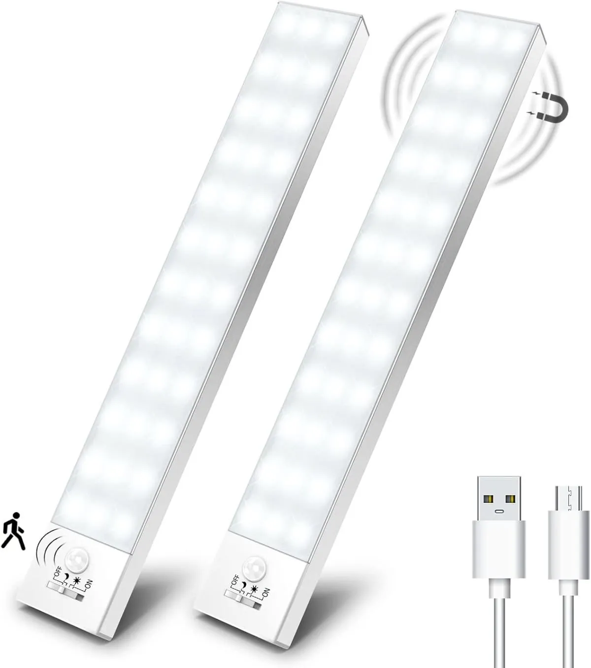 مصباح Led للخزانة بحساس حركة - قابل للشحن USB