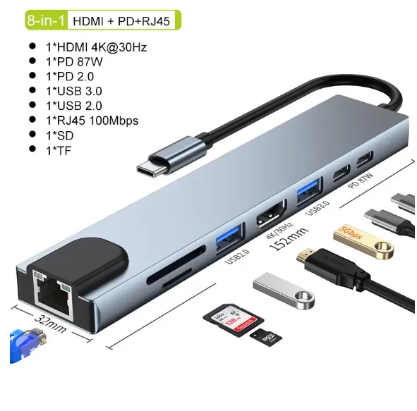 8-in-1 USB-C Multiport Hub