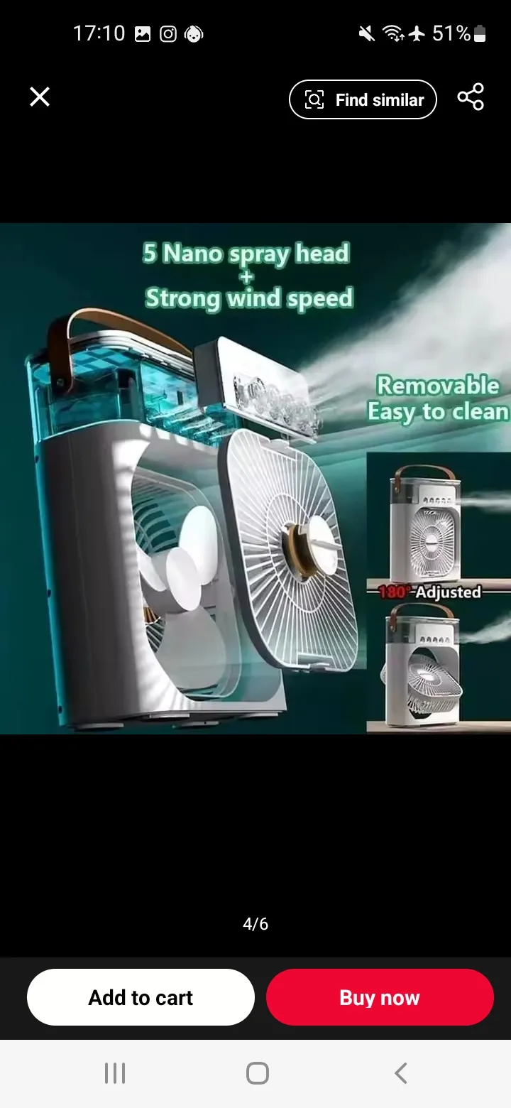 I just found this on AliExpress: New 3 In 1 Fan AIr Conditioner Household Small Air Cooler LED Night Light Portable Humidifier Air Adjustment Fan Office Home Fan https://a.aliexpress.com/_c3KGrLZ9