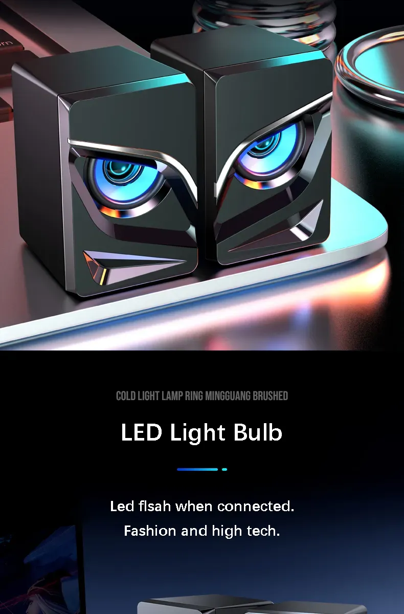 Desktop Computer Sound Bar Speakers with Compact Maneuverable Size Bluetooth Speaker